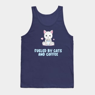 Fueled by cats and coffee Tank Top